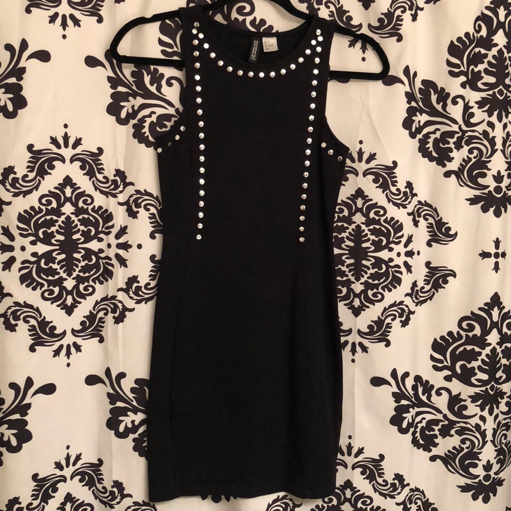 Black dress with silver detailing